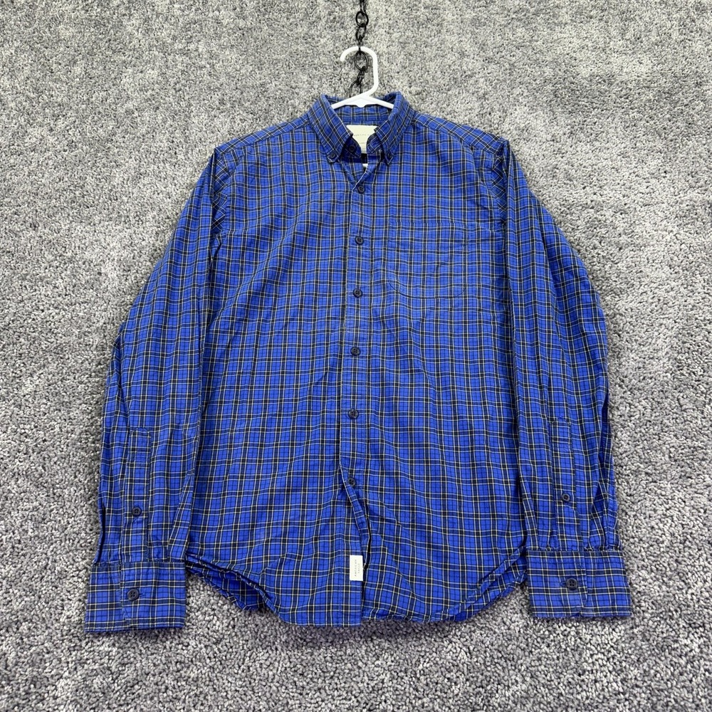American Eagle Outfitters Shirt Mens XS Blue Plaid Long Sleeve Button Up Casual